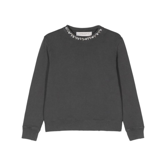 Golden Goose Relaxed Grey Sweater With Embellished Neckline - NWT - Picture 1 of 2